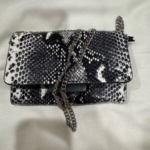 Banana Republic Monochrome Snake Print Clutch